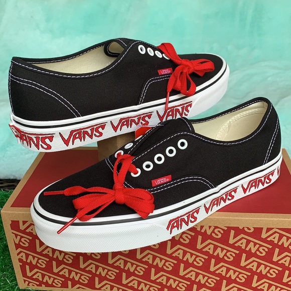 VANS AUTHENTIC SKETCH SIDEWALL Black/Red WMNS - Picture 6 of 13